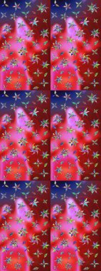 Raster deseni. Küçük çiçekte güzel bir çiçek deseni var. Çiçekli çiçek deseni, suluboya..