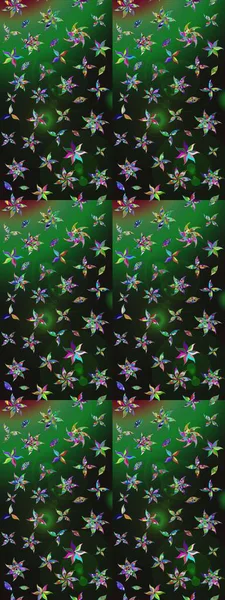 Tekstil tasarımı için gri ve yeşil renkli geleneksel halk çiçekleri. Üzerinde gelincikler ve vadi zambakları olan renkli çiçek desenli nakış..