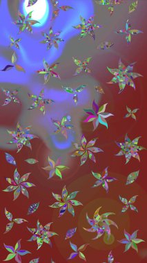 Küçük çaplı çiçeklerdeki basit şirin desenler. Tekstil veya kitap kapakları, imalat, duvar kağıtları, baskı, hediye paketi ve yapıştırma kitabı için çiçek eskizi geçmişi. Raster illüstrasyonu.