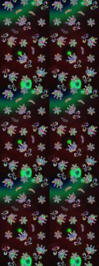 Kahverengi ve siyah renkli çiçekler. Küçük çiçekte sevimli çiçek deseni var..