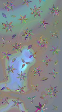 Raster güzel kumaş deseni çiziyor. Çiçek deseni. Düz Çiçek Elementleri Tasarımı. Renkli Bahar Teması çizim şablonu.