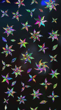 Renkli Bahar Teması eskiz kalıbı. Düz Çiçek Elementleri Tasarımı. Asya tekstil tarzında. Güzel kumaş deseni. Çiçek desenli çizim. Raster illüstrasyonu.