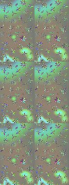 Raster pattern. Raster illustration. Gentle, summer floral on gray and beige colors. Cute Floral pattern in the small flower.