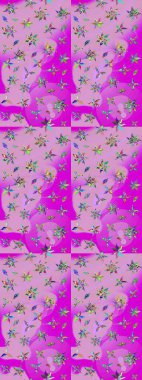 Raster Moda kumaş deseni. Şirin çiçekler. Çizgi çizimi deseni.