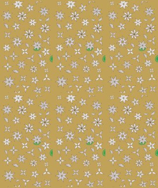 Sarı renklerde. Raster illüstrasyonu. 3D çiçekler, çizim.