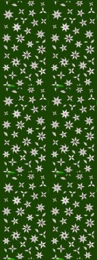 Yeşil ve nötr renklerde yeşil ve nötr papatyalar deseni. Raster illüstrasyonu. Yeşil ve nötr renklerde.