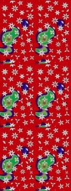 Kırmızı ve nötr renklerde çiçekler. Çiçekli karalama şeklinde Raster çiçek deseni. Yumuşak, bahar çiçekli arka plan.