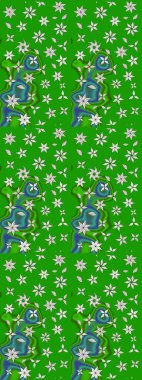 Raster illüstrasyonu. Güzel kumaş deseni. Güzel karalamalı çiçek desenli çizim. Küçük çiçekte sevimli çiçek deseni var..