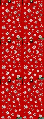 Raster illüstrasyonu. El çizimi. Çiçekli, yapraklı, çiçek desenli çizim..