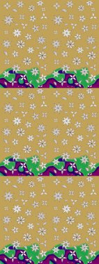 Düz Çiçek Elementleri Tasarımı. Renkli Bahar Teması eskiz kalıbı. Sarı ve nötr renklerde çiçekler. Sevimli çiçek raster deseni.