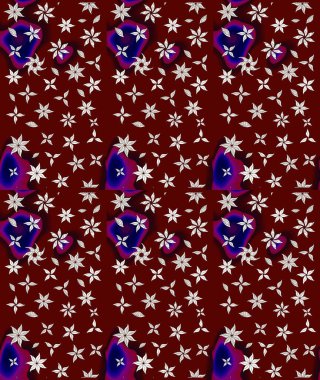 Raster suluboya çiçek deseni, narin çiçekler, kırmızı çiçekler, tebrik kartı şablonu. Raster Güzel kumaş deseni.