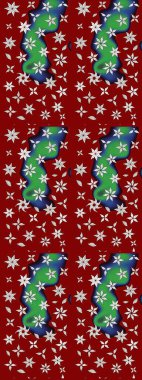 Kırmızı renkte çiçekler. Renkli Yaz Temalı eskiz kalıbı. Düz Çiçek Elementleri Tasarımı. Çiçekli retro deseni çiz.