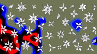 Yumuşak, bahar çiçekli arka plan. Yeşil renkli çiçekler. Raster çiçek desenli ve çiçekli..