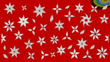 Suluboya tarzında kırmızı renkte çiçekler. Kırmızı renkte çiçeklerle birlikte çiçek deseni çiz..