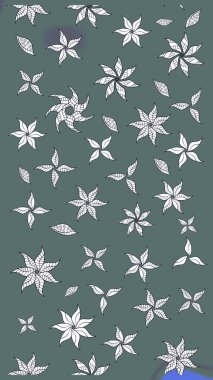 Düz Çiçek Elementleri Tasarımı. Raster illüstrasyonundaki çiçek desenli çizim. Tarafsız renklerde çiçekler. Renkli Bahar Teması çizim şablonu.