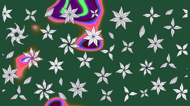 Sevgililer günü ve tebrik kartı konsepti için şık bir davetiye. Manzaralı çiçek deseni. Çiçek kompozisyonu, el boyası, hassas şablon. Üst manzara, yumuşak yeşil renk biçimi.