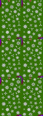 Yumuşak, yeşil renkli yaz çiçekleri. Raster illüstrasyonu. Raster çiçek desenli ve çiçekli..