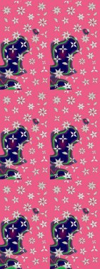 Colorful sketch pattern with cute flowers, paisley, pink colors. Watercolor sketch pattern for textile. Hand drawn flower sketch pattern (tile).