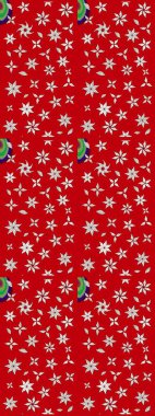 Raster düz çiçek çizim deseni. Hediye ambalaj kağıdı, tebrik kartları, posterler ve pankart tasarımı. Kırmızı renkte çiçekler.