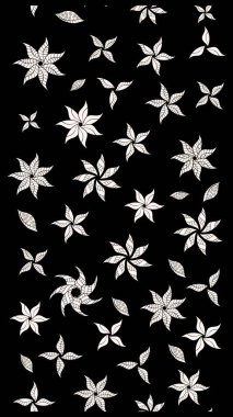 Egzotik çiçekler, botanik olarak parlak, klasik siyah renkler. Raster illüstrasyonu. Klasik tropikal doğal elementlerin suluboya seti.