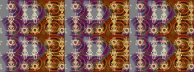 Renkli elementlerle Raster ilginç desen.