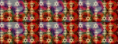 Raster illustration. A brown, red and gray colors with snowflakes. Raster christmas abstract colorful background with cute snowflake.