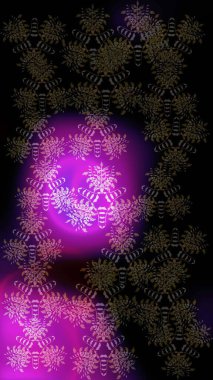 Snowflake raster pattern. Raster illustration. Snowflakes on a black, purple and gray colors. Isolated cute snowflakes on colorful background.