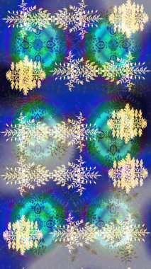 Kar Tanesi Simgesi. Kış kar tanesi. Kar Tanesi Raster illüstrasyonu. Mavi, nötr ve gri renklerde izole edilmiş..