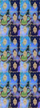 Paisley 'ler zarif çiçek desenli eskiz arka plan duvar kâğıdı çizimi klasik tarz, modern 3D çizgili altın ve mavi desenli çiçek yaprakları ve süslemeleri..