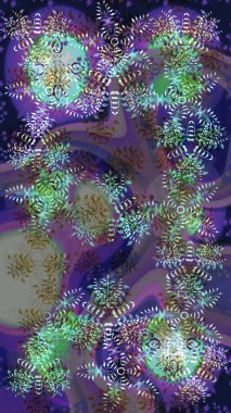 Kışın kar Aralık sezon. Raster resim. Doodle kroki satırlarındaki kar taneleri simgesi.