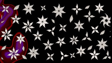 Flower composition. Floral background. Nice pattern in the small flower. Nature. Floral collage. -black and neutral flowers. Raster pattern.