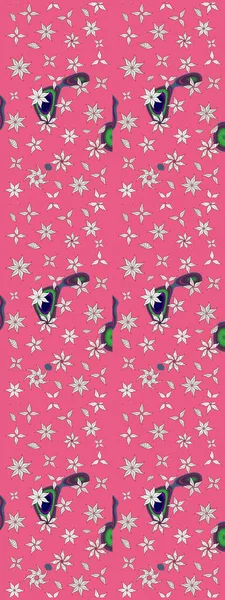 Çiçek pembesi çizim deseni. Raster çiçek izi. Klasik taslak çizimi. Raster Yumuşak kumaş deseni.