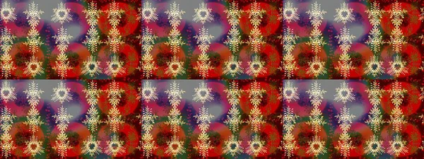 Raster illustration. A brown, red and gray colors with snowflakes. Raster christmas abstract colorful background with cute snowflake.