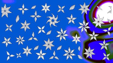 Küçük çiçekte güzel bir çiçek deseni var. Çiçekli çiçek deseni, suluboya. Raster deseni.