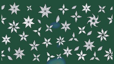 Düz Çiçek Elementleri Tasarımı. Renkli Yaz Temalı eskiz kalıbı. Raster illüstrasyonundaki çiçek desenli çizim. Yeşil ve nötr renkte çiçekler.