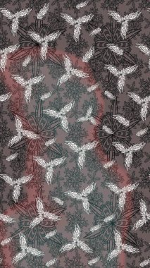 Hediye ambalaj kağıdı, tebrik kartları, posterler ve pankart tasarımı. Raster düz çiçek çizim deseni. Gri renkli çiçekler.