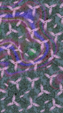 Tarafsız renklerde yaz çiçekleri. Raster illüstrasyonu. Küçük çiçekteki sevimli çiçek deseni. Raster deseni.