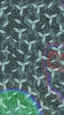 Şatafatlı bahar bahçesi dokusu. Çiçek deseni. Raster illüstrasyonu. Çiçek çizimi arkaplanı.