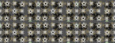 Gri, nötr ve kahverengi kar taneleri. Kar tanelerinin soyut arkaplanlı Noel şablonu. Noel ve yeni yıl moda baskıları için tatil tasarımı. Raster illüstrasyonu.