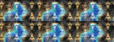 Noel süsleri ve Noel süsleri. Raster Noel soyut renkli arkaplan ve düşen kar tanesi.