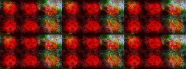 Renkli elementlerle Raster ilginç desen.