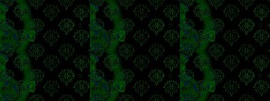 Vintage flowers. Summer blooming theme. Watercolor painting imitation Raster illustration. Hand drawn abstract fancy elements. Black, blue and green colors.