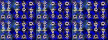 Raster - stok. Mavi, gri ve yeşil çiçekli eskiz deseni, suluboya çiçek deseni, şirin çiçek, duvar kağıdı, kart veya kumaş için fayanslı.