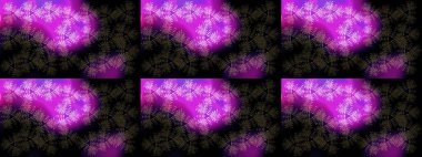 Graphic element decoration. Snowflake mosaic icon. Flat design. Raster design. Silhouette snow flake sign isolated black, violet and purple colors. Symbol winter, frozen, Christmas, New Year holiday.