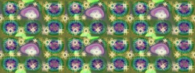 Renkli arka planda izole kar taneleri. Raster illüstrasyonu. Kar taneleri radyal yeşil, nötr ve mavi renkler.