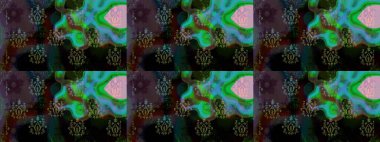 Raster çiçek desenleri çiziyor. Vadinin çiçekleri siyah renklerde.