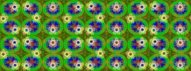 Modern soyut tasarım posteri, kapak, yeşil, mavi ve sarı renkli kart tasarımı. Retro tarzı, kış elementleri. Kar taneleri tasarımı. Moda olmuş kar taneleri ve elementler Memphis kartları.