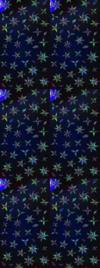 Raster illüstrasyonu. Çiçekli, yapraklı, çiçek desenli eskiz. El çizimi.