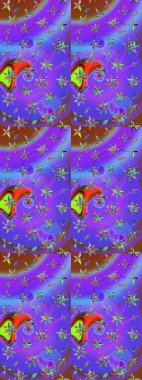 Anti-stres için soyut örnek sayfası. Mor ve mavi renklerde. Raster illüstrasyonu.