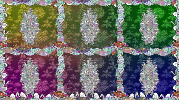 Küçük çaplı çiçeklerdeki basit şirin desenler. Raster illüstrasyonu. Tekstil veya kitap kapakları, imalat, duvar kağıtları, baskı, hediye paketi ve yapıştırma kitabı için çiçeksiz arka plan.